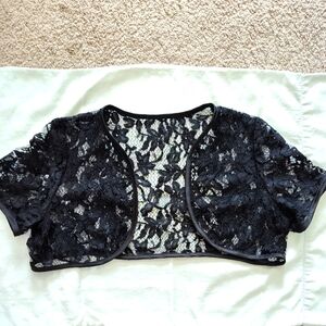 David's Bridal Black Bolero